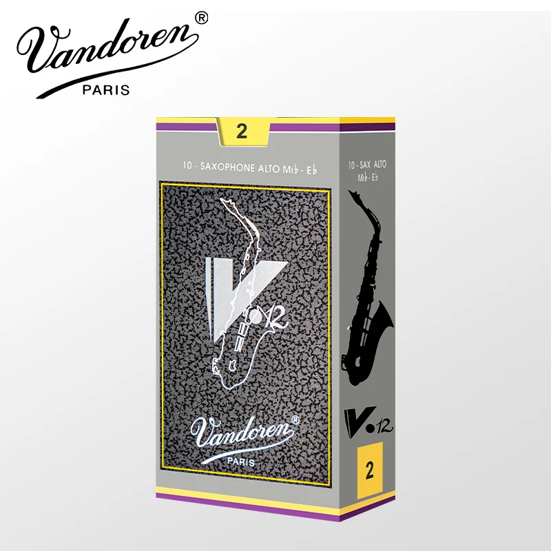 

Vandoren, импортные из Франции изогнутые трости, синяя коробка, красная коробка, зеленая коробка, серая коробка, трости для альт-саксофона, размер 2,5 3,0