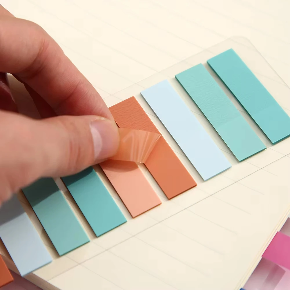 200 Blatt transparente Notizblock Haft notizen Index Tabs Lesezeichen für Bücher kawaii ästhetische Schreibwaren Büros chule – Detail 2