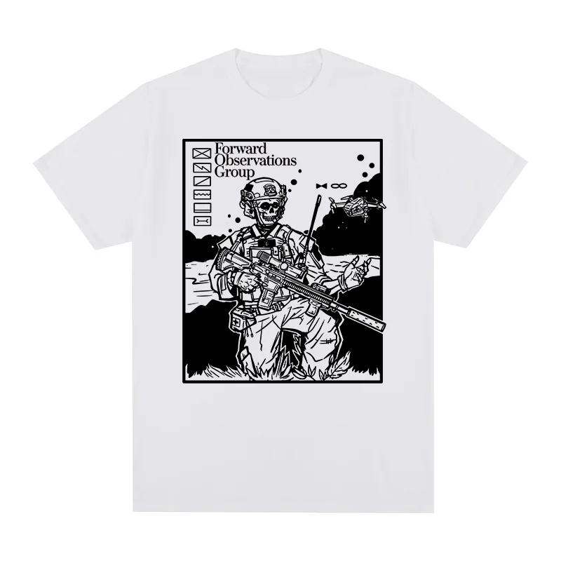 Forward Observations Group Vintage t-shirt Skeleton FOG Harajuku Streetwear Cotton Men T shirt New TEE TSHIRT Womens tops