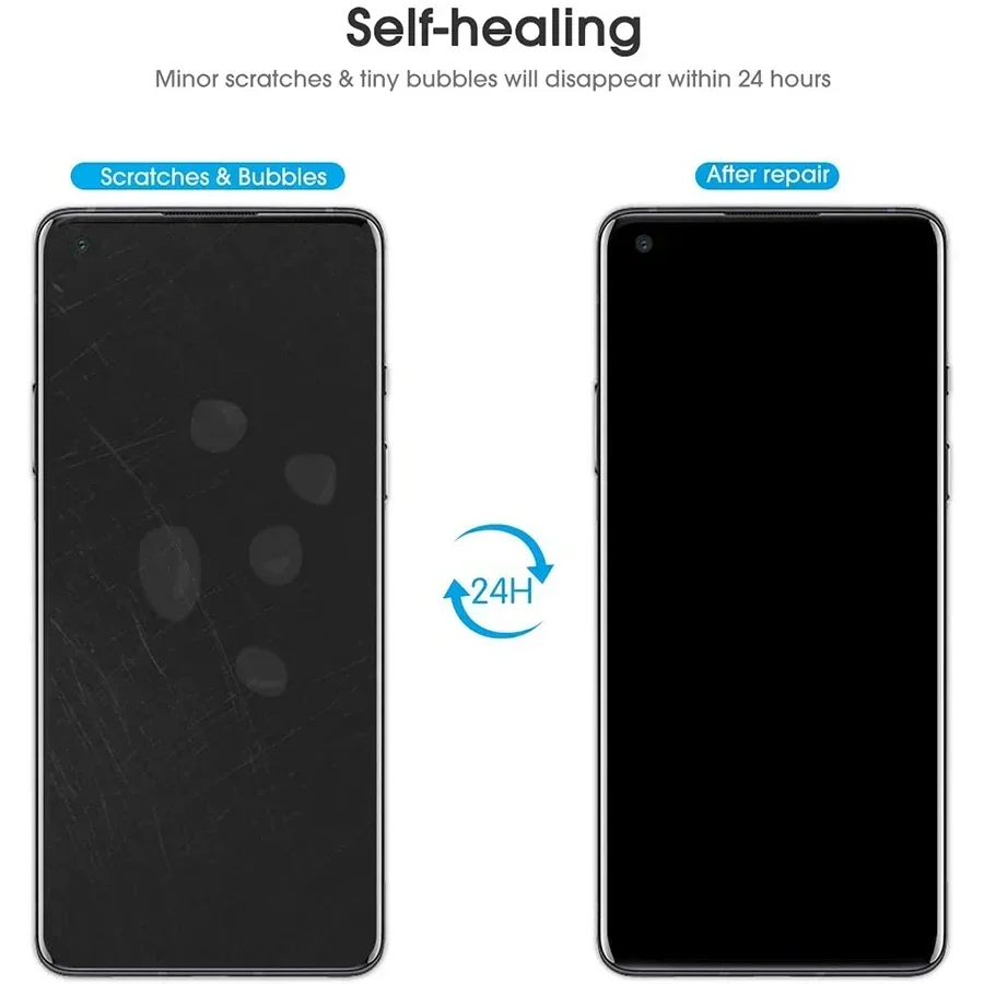 3 Pieces Full Glue Cover Curved Mate Hydrogel Film For OnePlus 13 12 11 10 9 8 7T 7 Pro TPU Screen Protector Film OnePlus 1+13