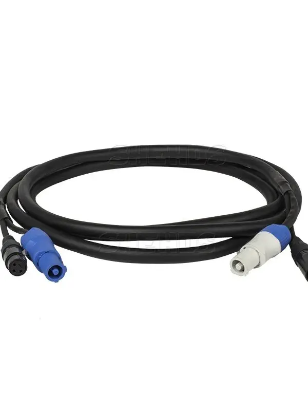3 Meter/2 Meter Lengte Combinatie Powercon Plug DMX Kabel Power Line Verlichting Accessoires Voor Podium Bruiloft DJ Disco SHEHDS