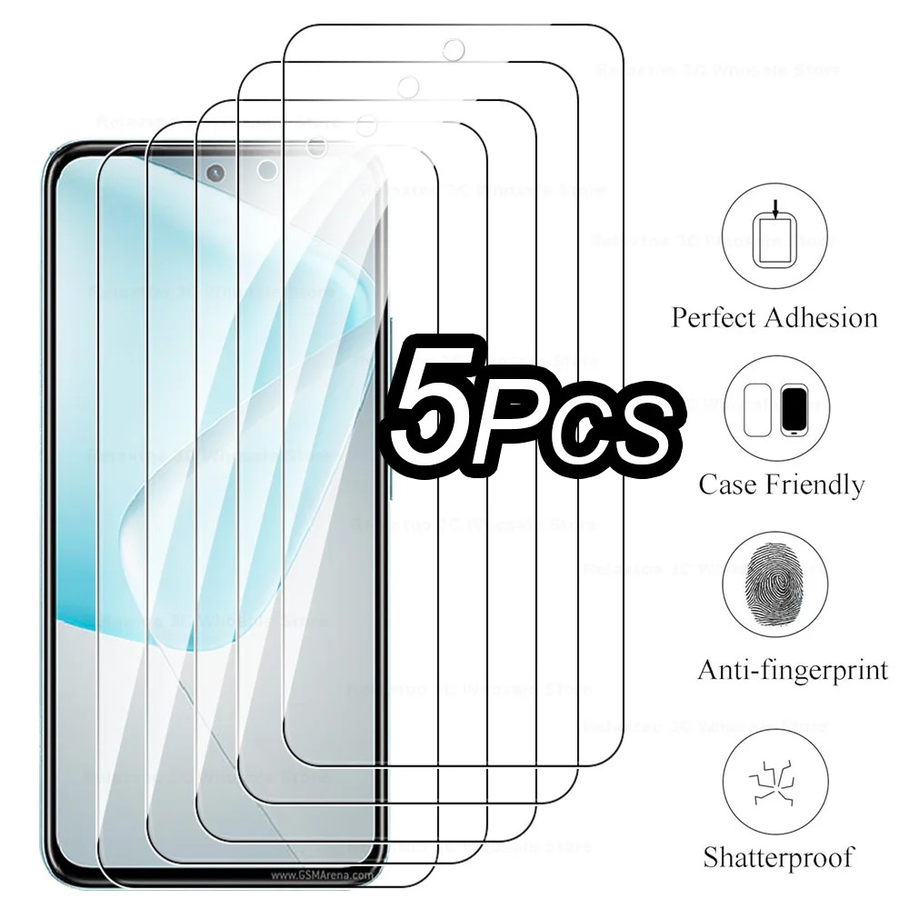 5Pcs Clear Screen Protector For Infinix Hot 50 Pro 4G Glass InfinixHot 50 Hot 50i Hot50 i 5G Hot50Pro Tempered Glass Flims Cover