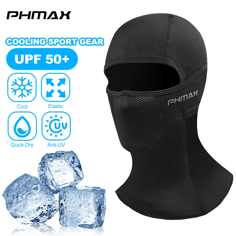 PHMAX-mascarilla de protección contra el viento y el calor para motocicleta, máscara facial completa transpirable, pasamontañas, sombrero, bufanda, capucha, gorro de viento para motociclista