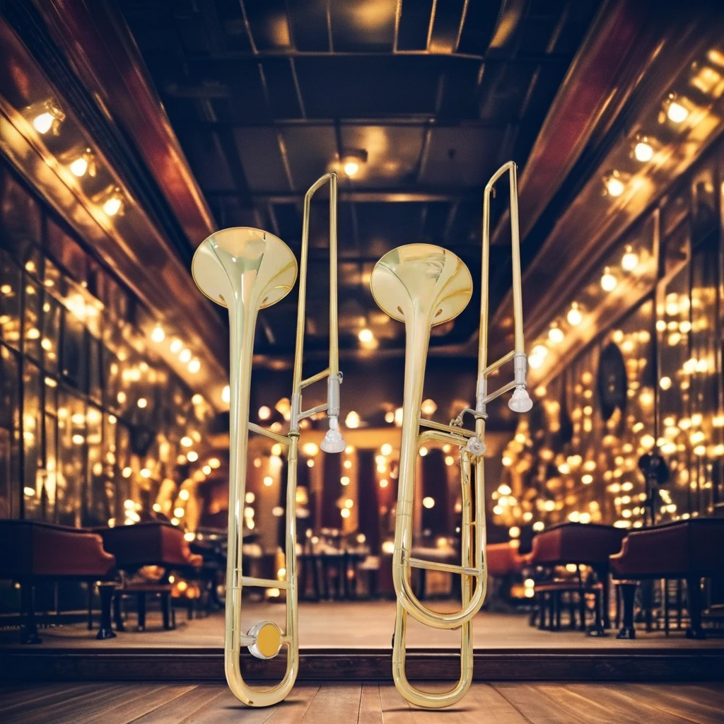 

ALEX Wind Band Brass Material Lacquer Gold Trombone for Beginners