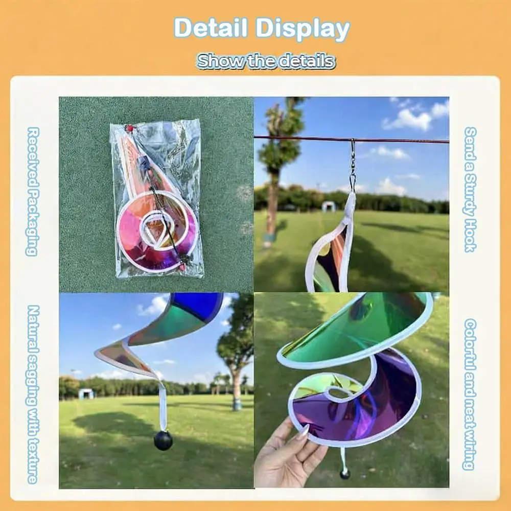 Sparkling Hot Air Balloon Wind Spinner Bright Film Fantasy Style Luminous Windmill Luminous Film Transparent Material