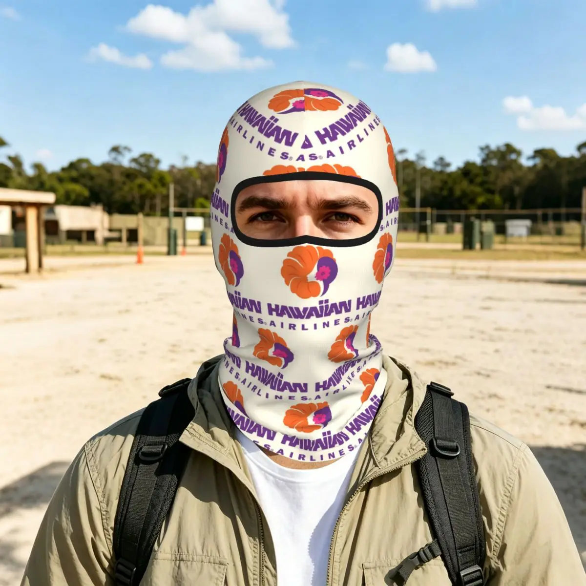 Hawaiian Airlines Herc Travel End Of Southern Summer Sale Balaclava Full Face Mask Sun Protection Neck Gaiter For Motorcycle
