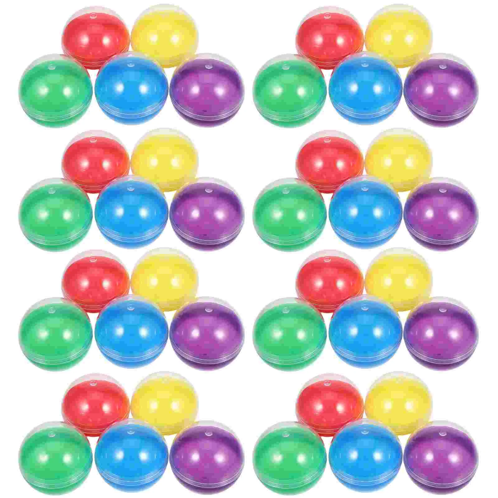 120 Pcs Chain Shell Toy Filler Capsules Container Candy Storage Display Advertising Confetti