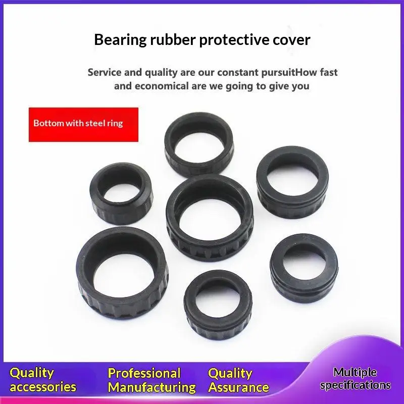 10Pcs Bearing Rubber Sleeve High Elasticity Rubber Bushing Fit 607 608 6000 for Angle Grinder Power Tool Maintenance