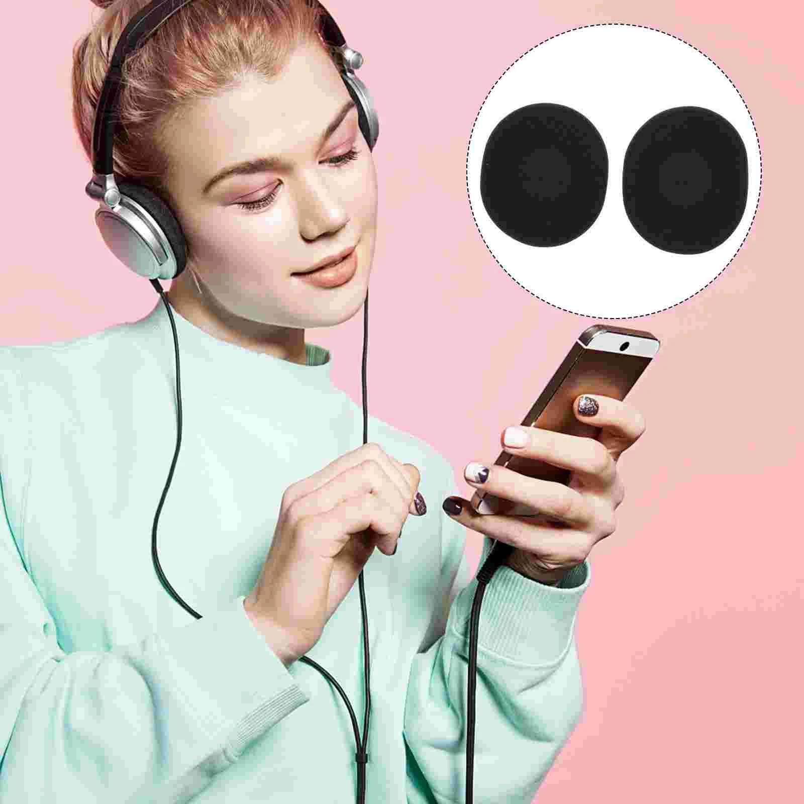 

4 Pcs Earbuds Headset Cotton Cover Headphones Pads Memory Foam Protective Replacement