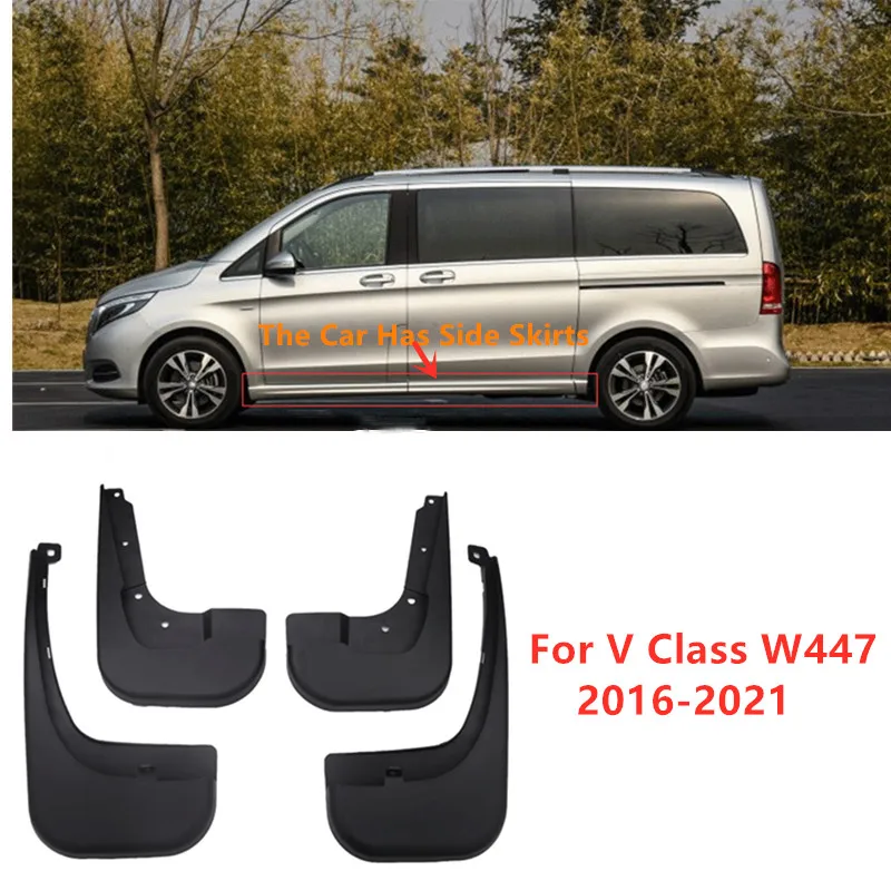 4Pcs Mudguard Mud Flaps For Mercedes Benz W639  W447 Vito Viano V Class 2006~2021 Guard Splash Flap Mudguards Car Accessories