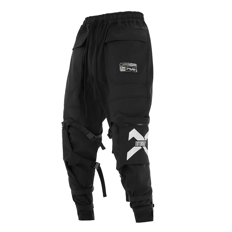 11 BYBB\'S DARK Hip Hop Tactical Cargo Pant Men Functional Joggers Trousers 2023 Elastic Waist Ribbon Streetwear Pants Techwear