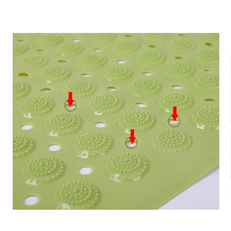 PVC 미끄럼 방지 목욕 매트, 직사각형, 부드러운 샤워 욕실 마사지 매트, 흡입 컵, 미끄럼 방지 욕조 카펫, 대형 사이즈, 1PC，방수 매트，욕실샤워매트，발 매트，방수 돗자리，발매트욕실，미끄럼방지매트，화장실미끄럼방지，미끄럼방지 매트