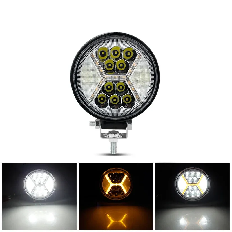 Ronde LED Werklamp 4 inch Spot Flood Beam Voor Offroad 4x4 SUV Tractor Vrachtwagen Mistlamp Rijden auto LED Werklampen