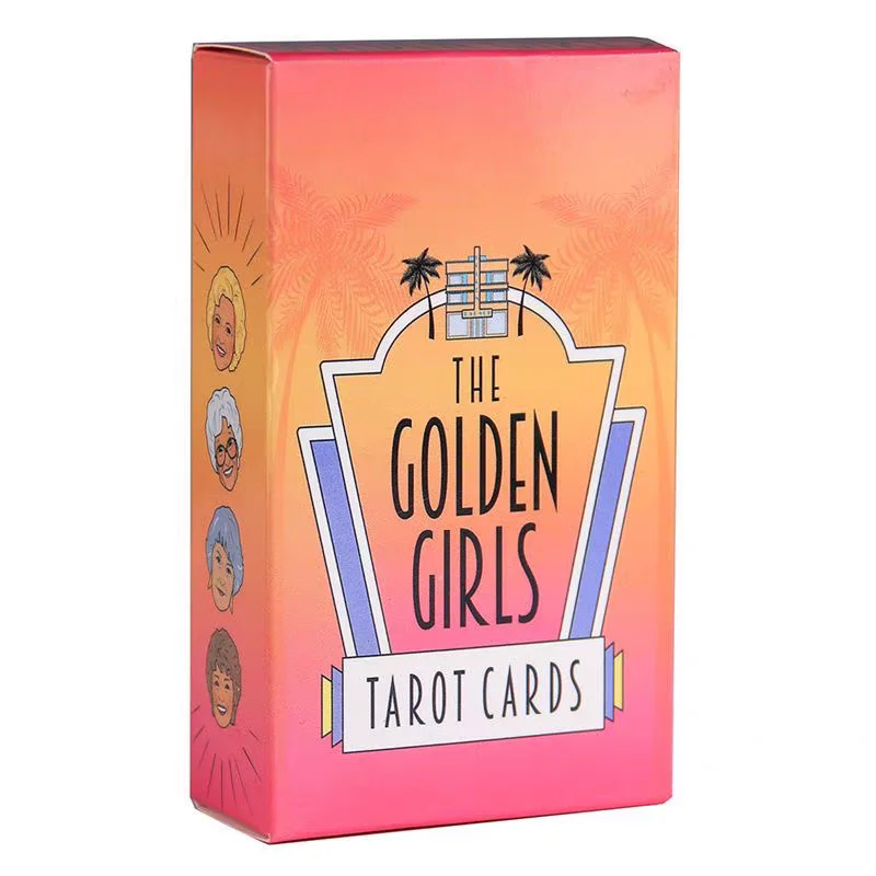 Golden Ladies Tarot Cards 78 Cards Deck Retro TV Style Four Older Women Illustration Tarot Deck Fortune Telling Divination Cards