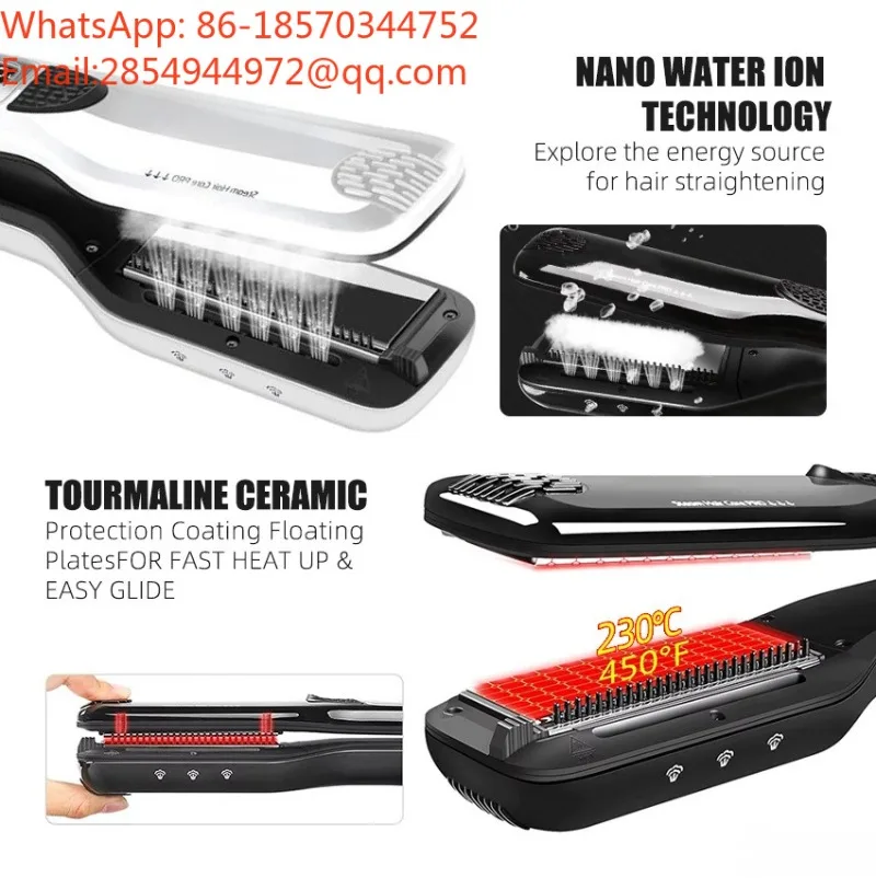 Steam Hair Straightener Multifunctional Electric Splint Curling Iron Spray Straightener