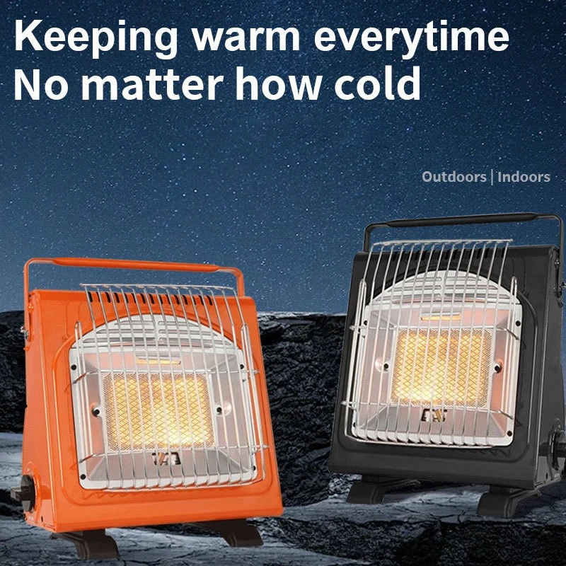 2 in 1 Camping Gas Heater & Grill Portable Indoor Outdoor Propane Butane Warmer Stove