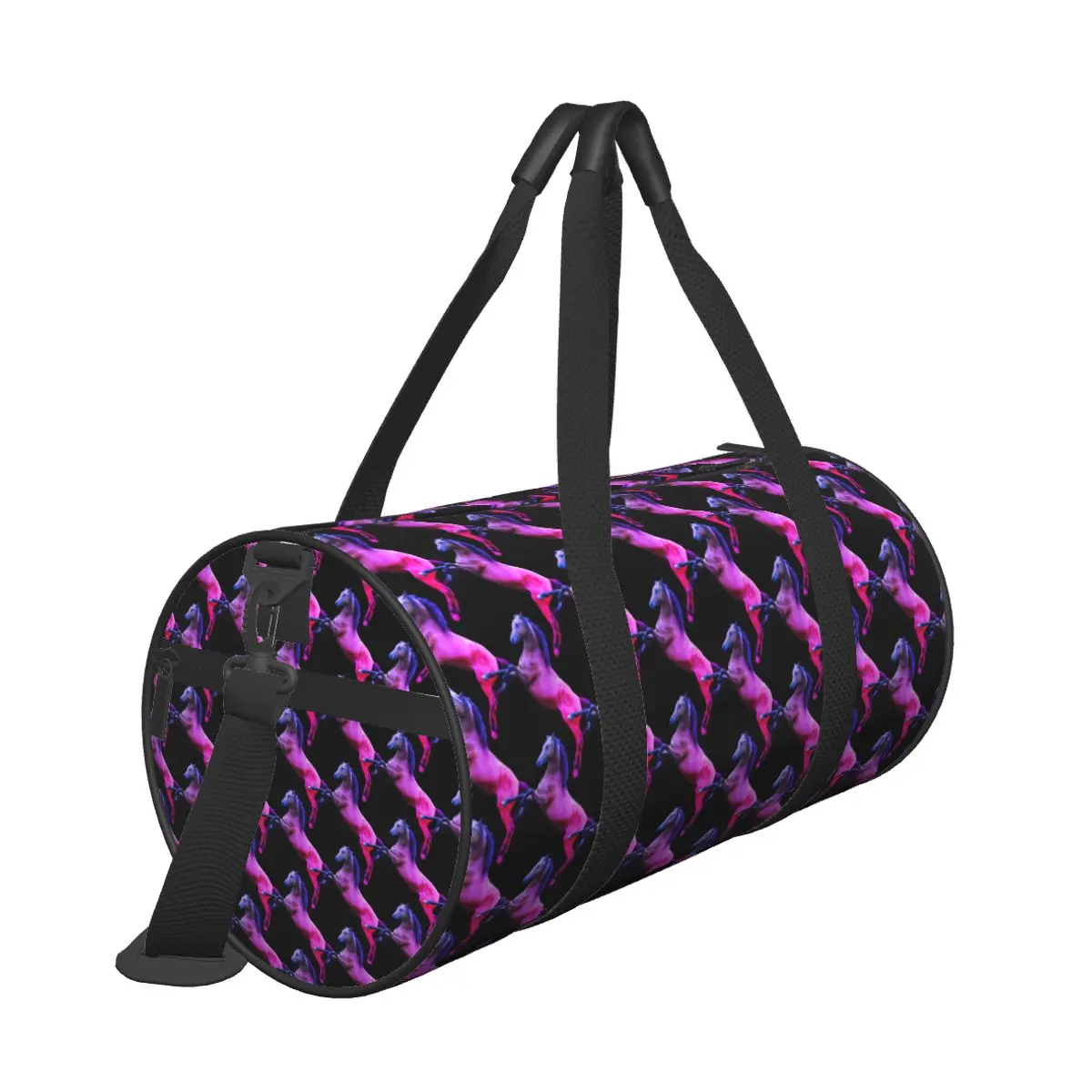 Pink Horse Gym Bag Pretty Animal Print Weekend Sports Bags Gym Accessories Training Handbag Vintage Fitness Bag For Couple