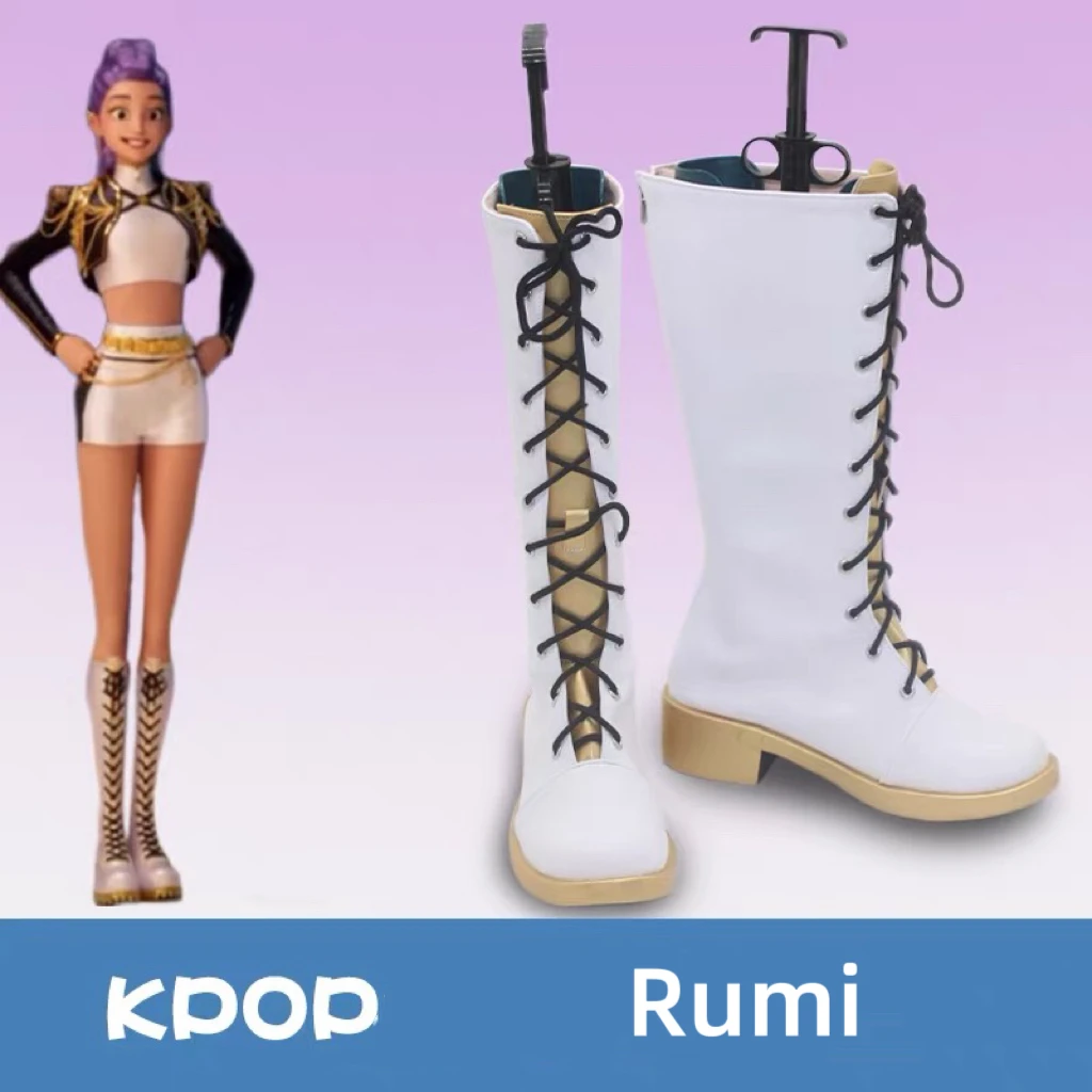 Buty Cosplay Hot Girls Rumi Zoey Mira 2025 Czarne Złote KPop Demon Hunters dla Dzieci i Dorosłych