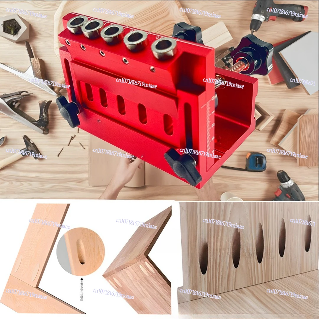 New Woodworking Punch, Adjustable Slant Hole Positioner, Wood Plate Metric and British Punch Cabinet Plate Aluminum Alloy