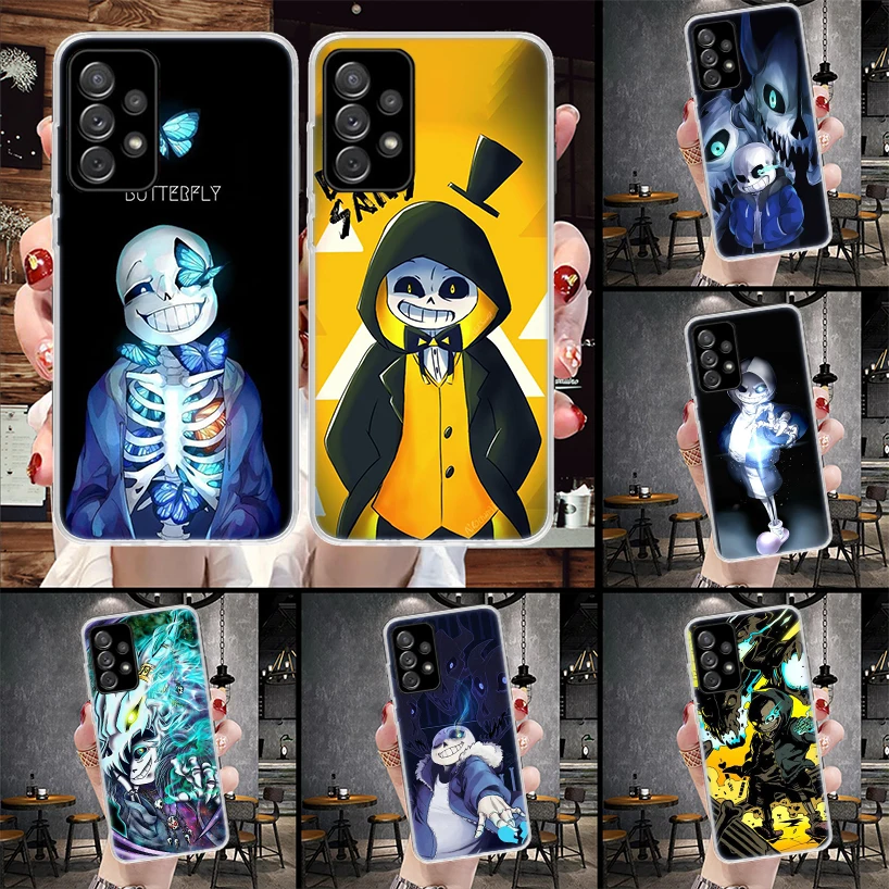 Undertale Papyrus Sans Doggo Soft Phone Case For Samsung Galaxy A13 A14 A15 A16 A17 A53 A54 A55 A56 A57 A33 A34 A35 A36 A37 A23