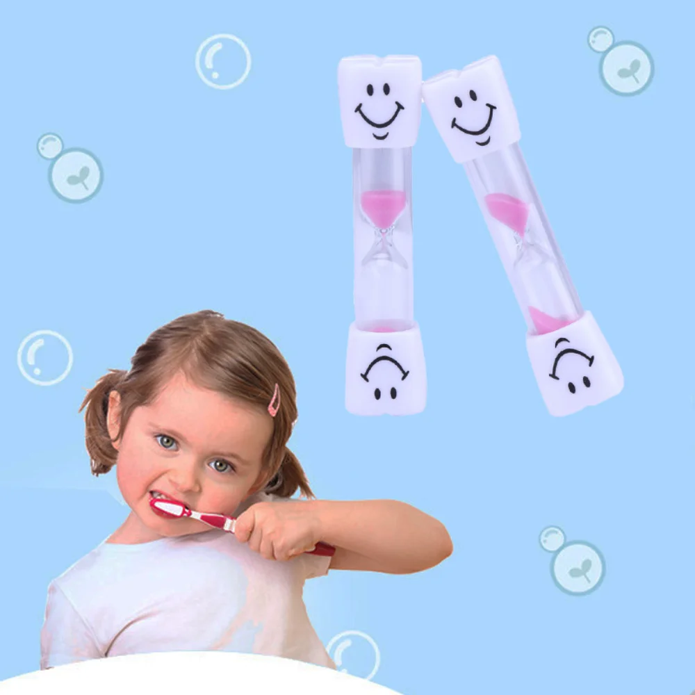 1PC 3 Minutes Smiling Face Hourglass Dental Sand Time Meter Sandglass Sand Clock for Children Kid Tooth Brushing Decoration Home