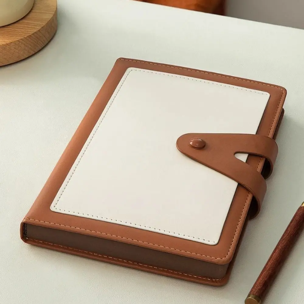 Useful A5 Diary Notebook Buckle Retro Meeting Notepads Thicken PU Schedule Book Office
