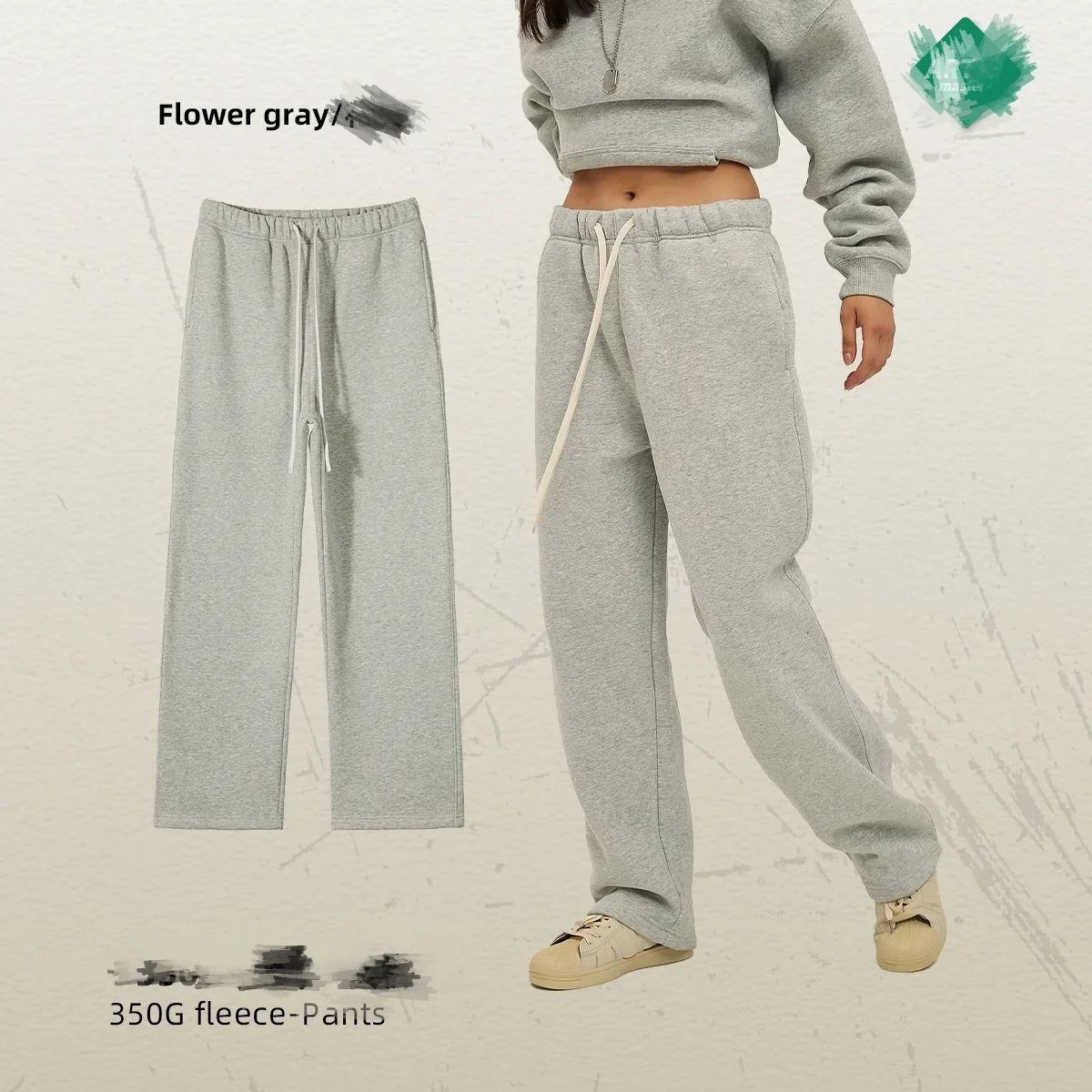 メンズ秋と冬のジムルーズスポーツパンツ、カジュアルニュートラルスタイルランニングパンツ、無地の伸縮性巾着パンツ