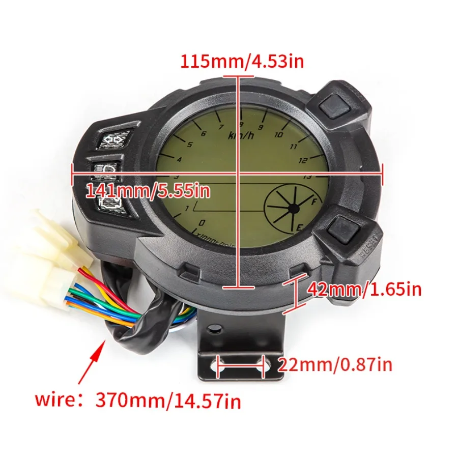 Motorcycle Modified Accessories Multi-Function LCD Meter Digital Instrumentation Odometer Tachometer Gauge Speedometer for BWS