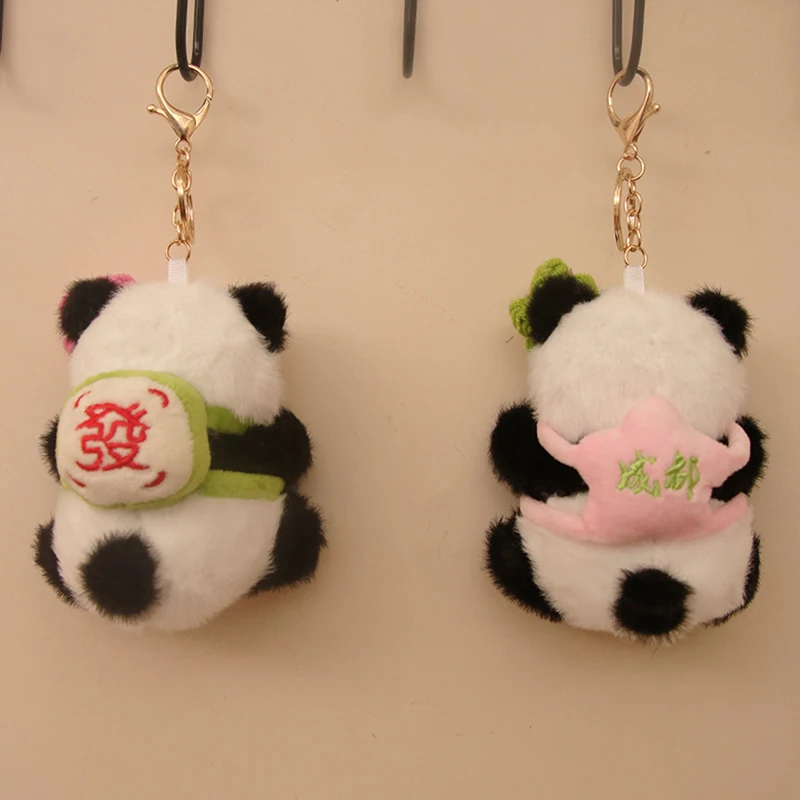 1 pz panda ciondolo giocattoli di peluche simpatico animale panda portachiavi bambole borse ciondolo giocattoli ragazza regalo