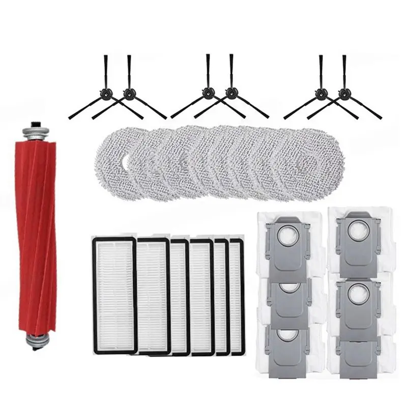 

Аксессуары для Roborock Qrevo Pro/Qrevo Maxv/Qrevo S — Сменные элементы для робота-пылесоса: салфетки для влажной уборки, HEPA-фильтры, основные и боковые щетки