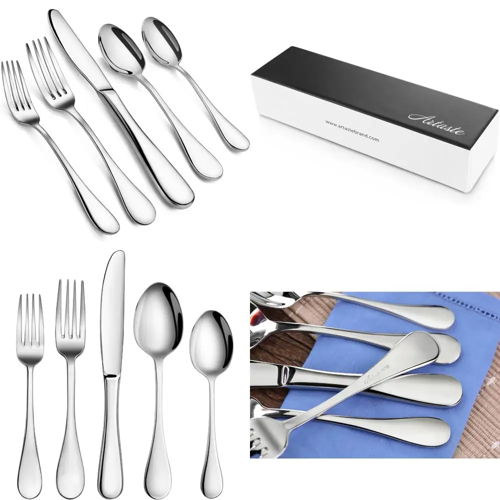 

Stainless Steel Flatware Set, 20-Piece, Service for 4, 18/10 Grade