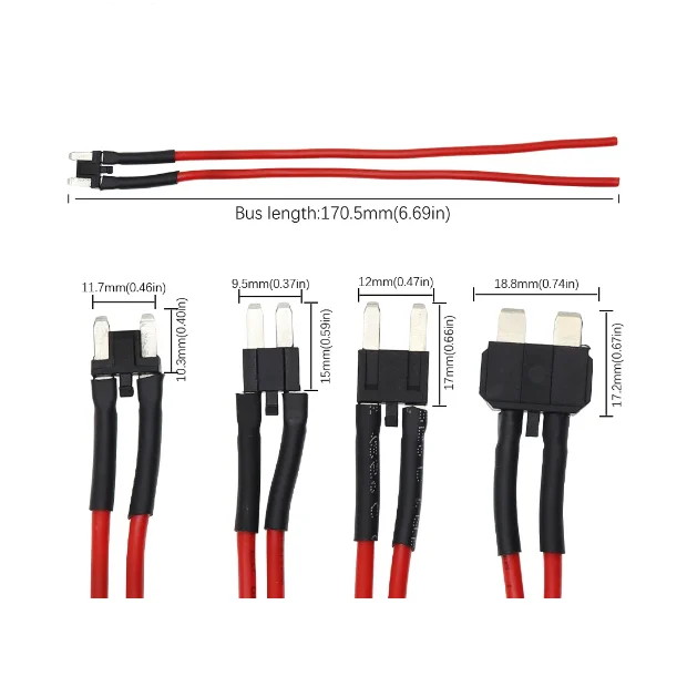 Automotive dual line simple fuse power socket Micro 2 standard mini fuse box socket non-destructive modification line