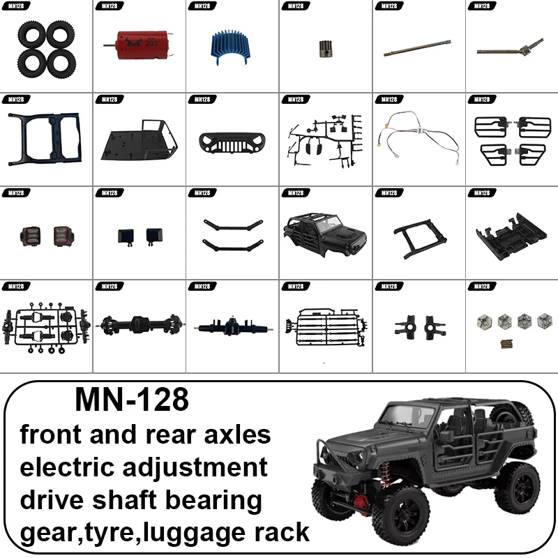 

MN MN128 MN-128 RC Car Parts Gear Steering Remote control Motherboard Wave box and Other Accessories
