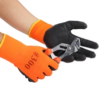 1Pair Winter Waterproof Work Safety Thermal Gloves Anti-Slip Grip Rubber Garden Gloves For Worker Builder Hands Protection 4