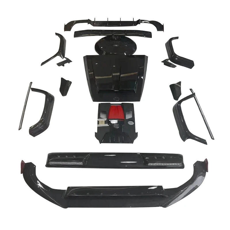 メルセデスGクラスW463 W464 G500 G63用G900ロケットドライカーボンファイバーボディキットリアディフューザーリップ