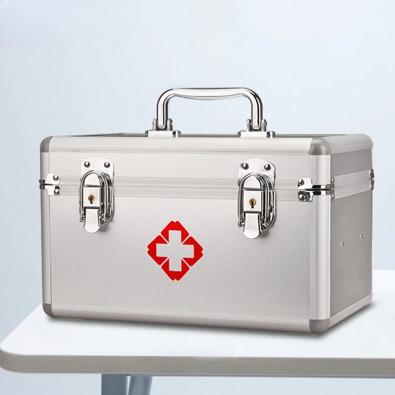 Aluminum alloy first aid box, multi-layer medicine storage box, household medicine box, medical box