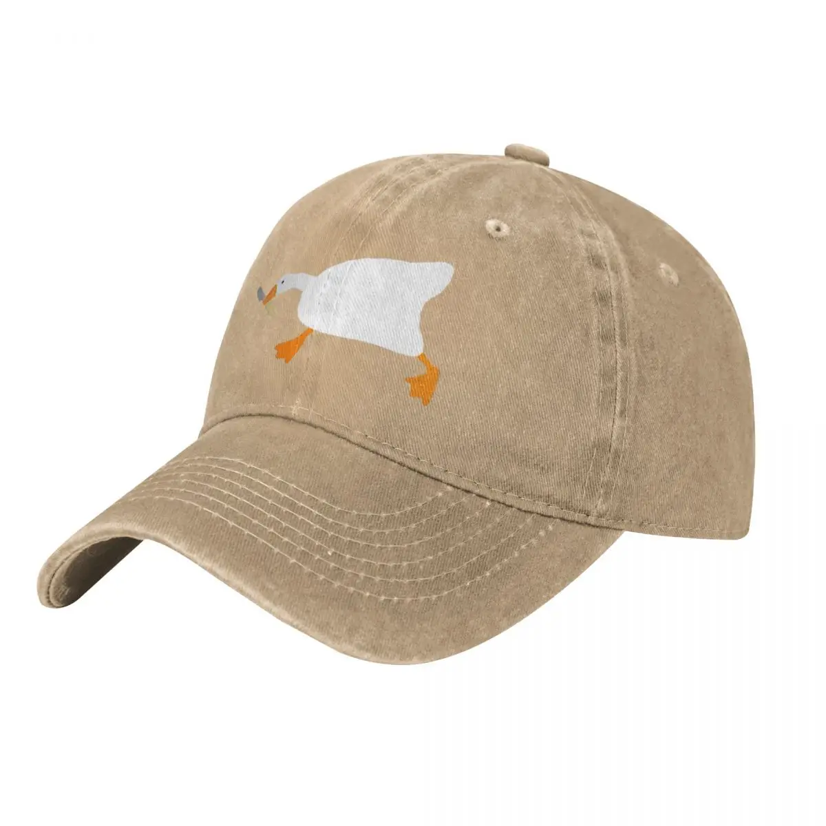 Goose With Knife - Peace Was Never An Option Baseball Caps Snapback Denim Fabric Hats Outdoor  Baseball Cowboy Hat for Unisex