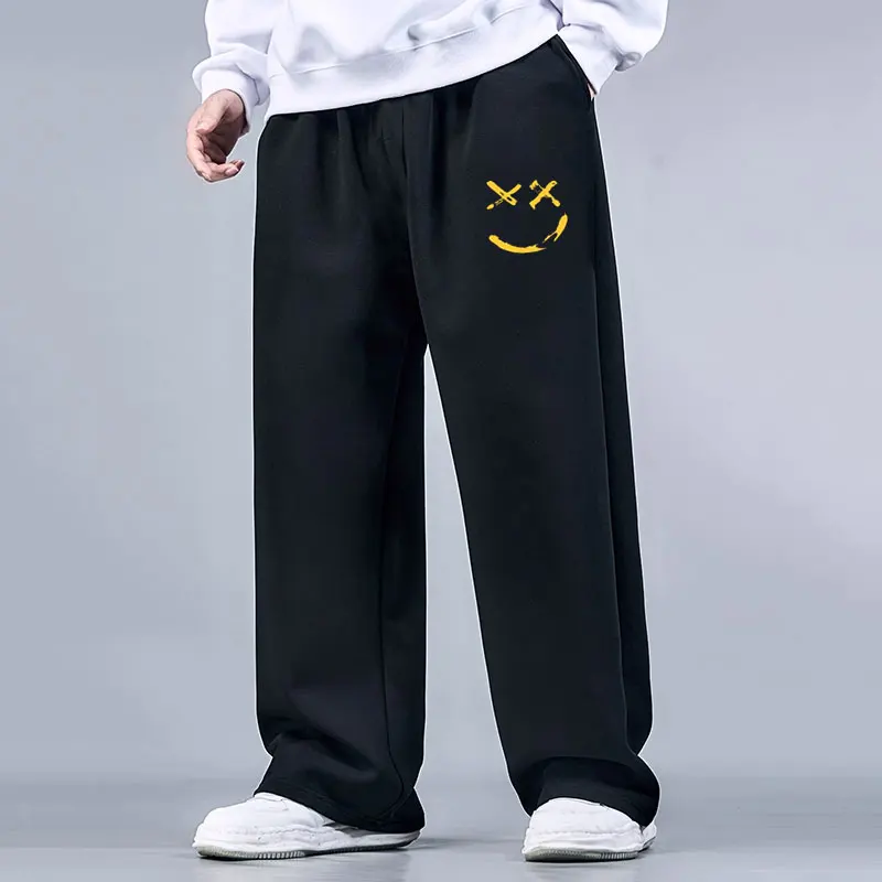 Plus Size Men Sports Pants 5XL 6XL 7XL Men's Cotton Trousers Joggers Sportswear Black Solid Ice Silk Baggy Sweatpants Male Pants - Image 4