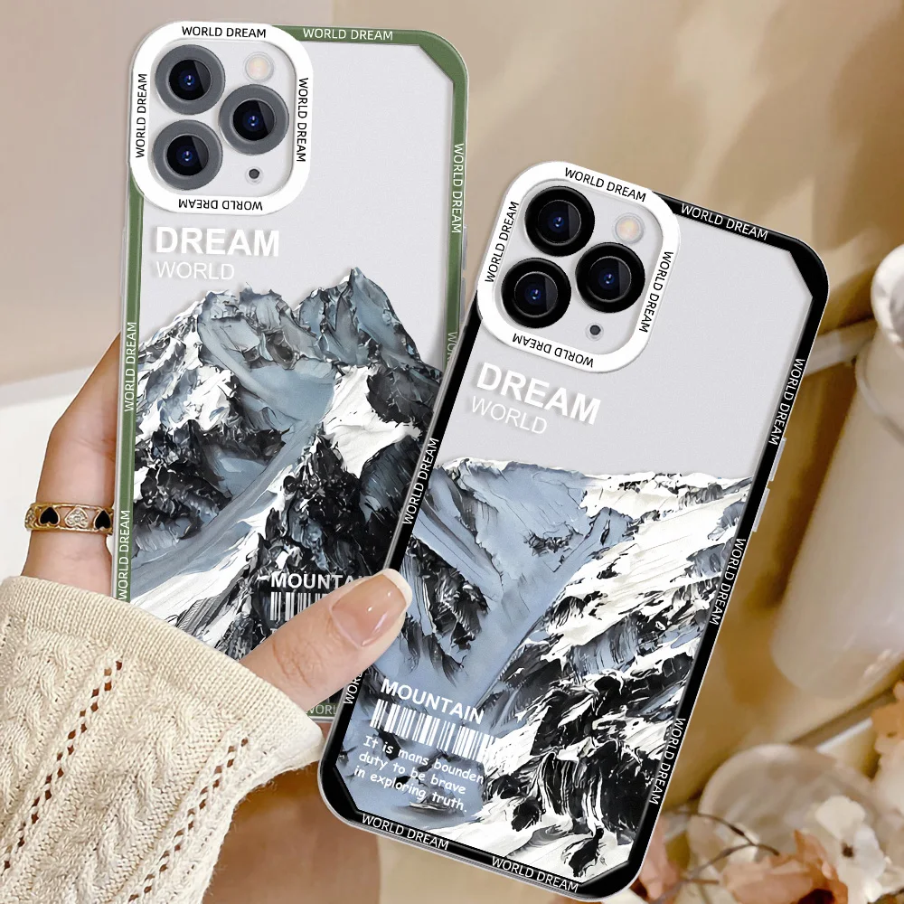 Snow Mountain Scenery Phone Case For Samsung S24 S23 Ultra Cases Samsung Galaxy S23 Plus S22 S21 S20 FE S22Ultra S 23 Back Cover