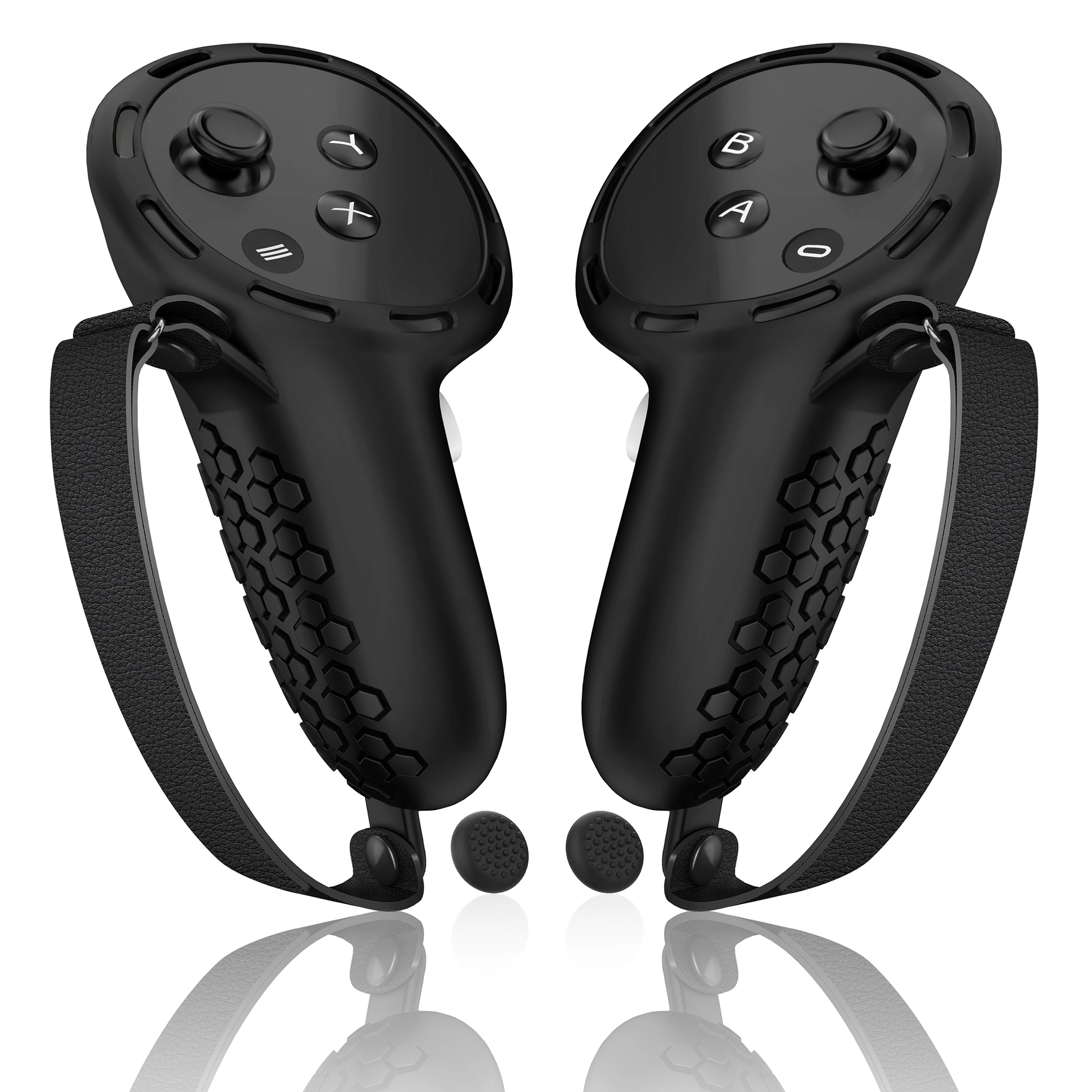 

HUANDAI New VR Accessories Protective Cover For Meta Quest 3 VR Touch Controller Silicone Cover Skin Handle Grip With Knuckle