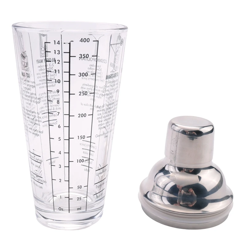 

Cocktail Shaker Transparent Scale Bar Shakers Cup Wine Mixing Fruit Juice Cup Stainless Steel Bartender Tools