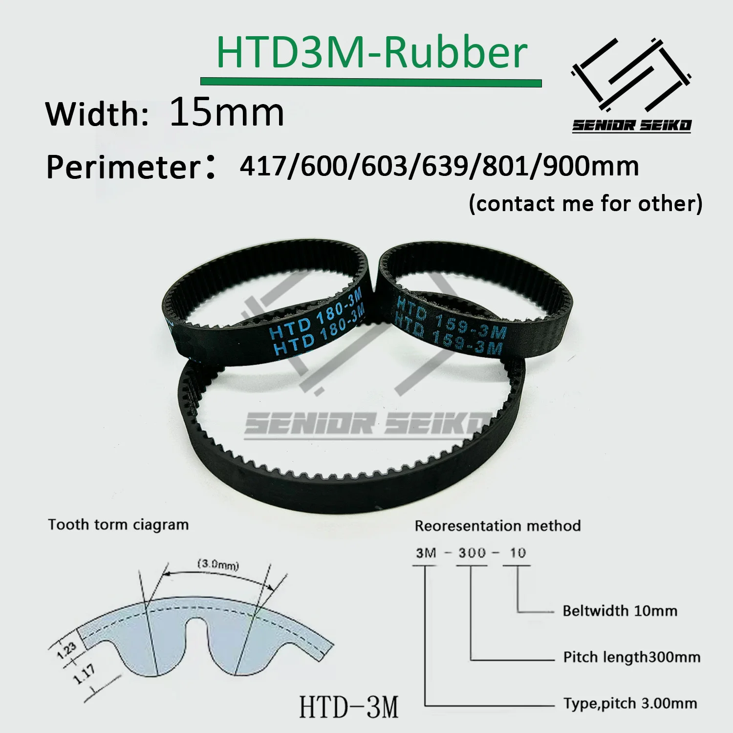 Imagem -04 - Sincronismo Polia Belt Grupo Kit Roda Síncrona Correia Largura 15 mm Diâmetro 525 mm Redução 2: 13 m 40t 40 Dentes 80t Htd3m