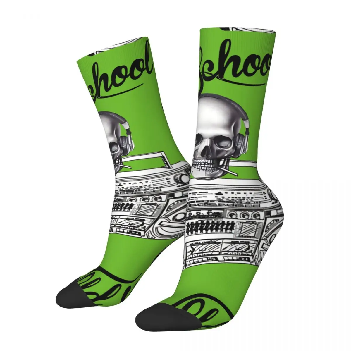 Hip Hop Vintage Hip Hop Old School Men's graphic Socks Unisex hip hop skull Harajuku Pattern Printed Novelty Crew Sock fugees