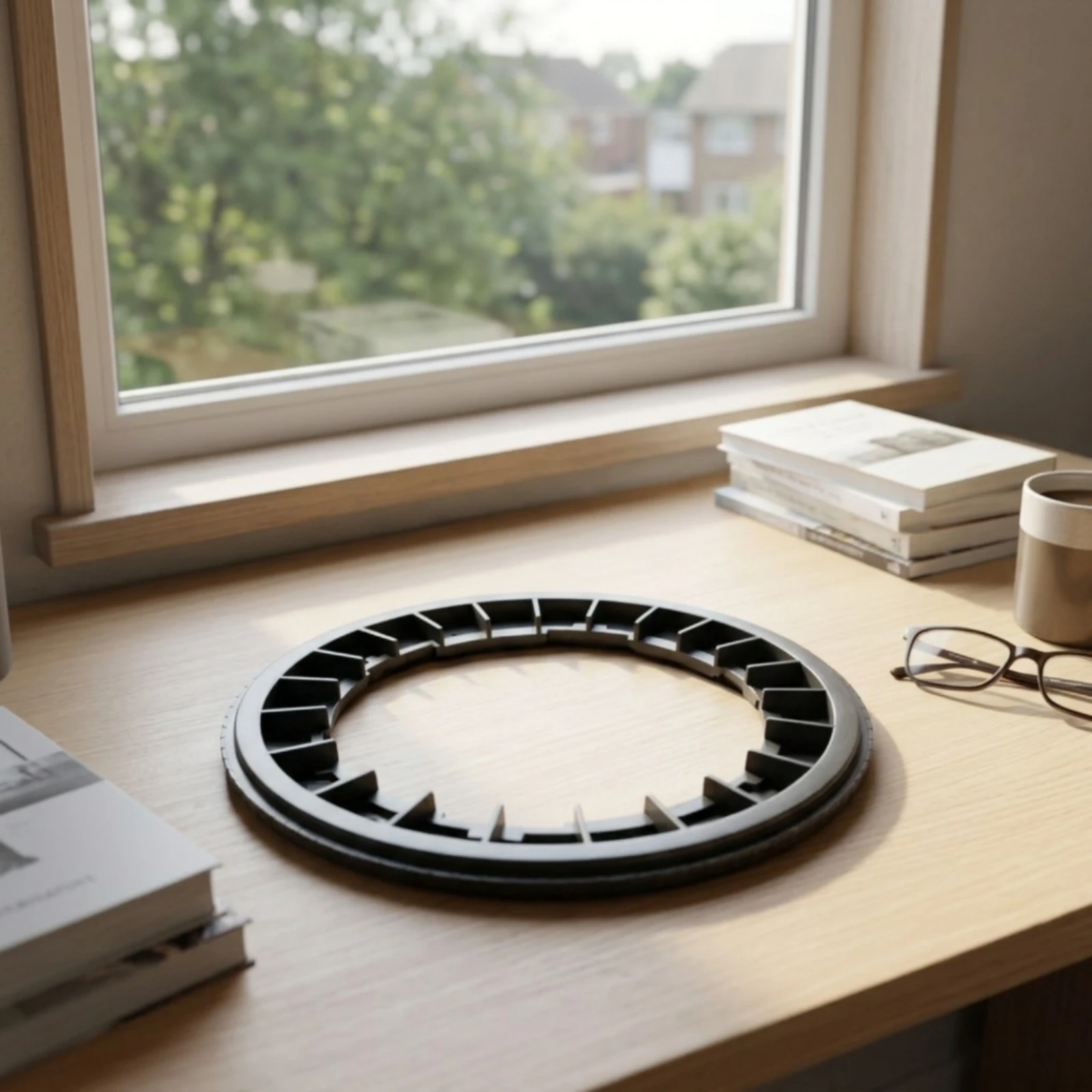 Window Cleaning Robot Disc Portable Plastic Disc with Ribbed Structure Window Washer Robot Electric Accessory Frameless