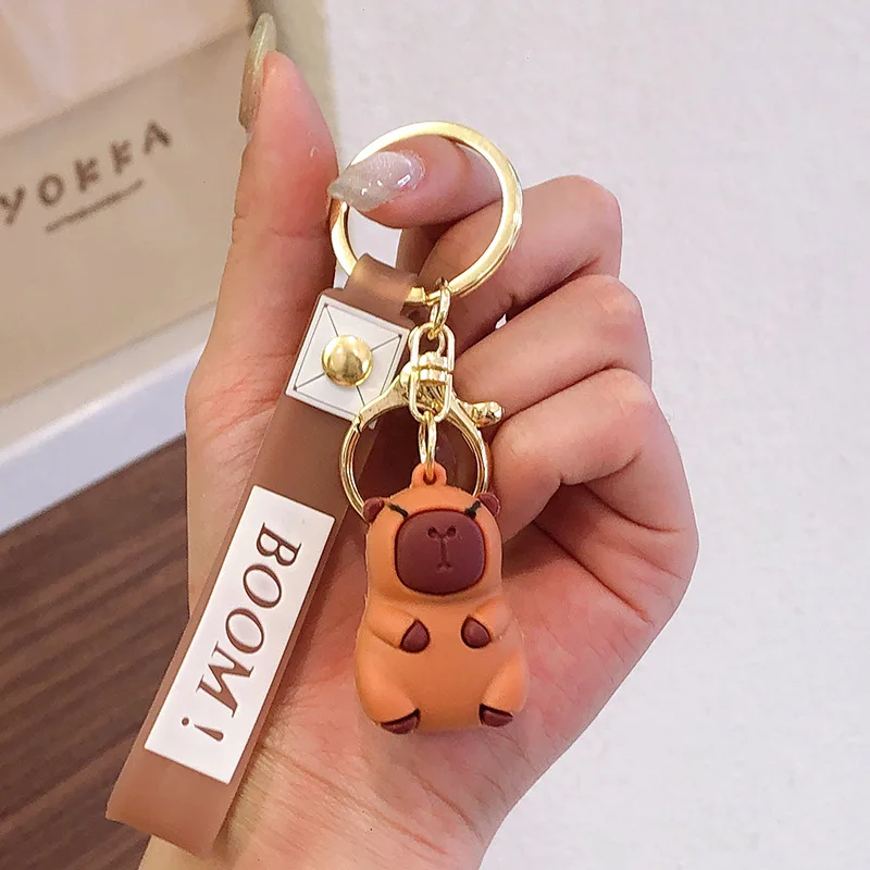 Creative Cute Capybara Keychains For Car Keychain Anime Keychain New Keyring Bag Charms Doll Key Ring Holiday Girl Gifts Jewelry