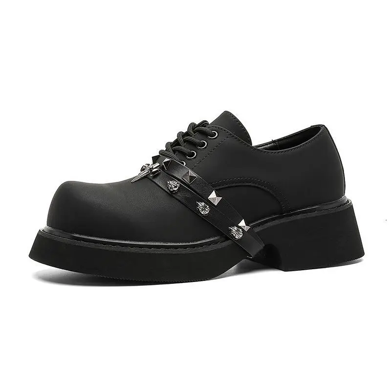 

New Men's Breathable Brown Derby Shoes 2026 High-quality Men's Increased Non-slip Lace-up Casual Shoes Men's Shoes