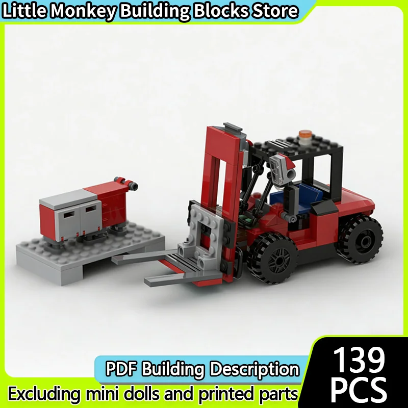 

City Car Model MOC Building Bricks Industrial Forklift Modular Technology Children Holiday Gifts Assemble Toys Suit
