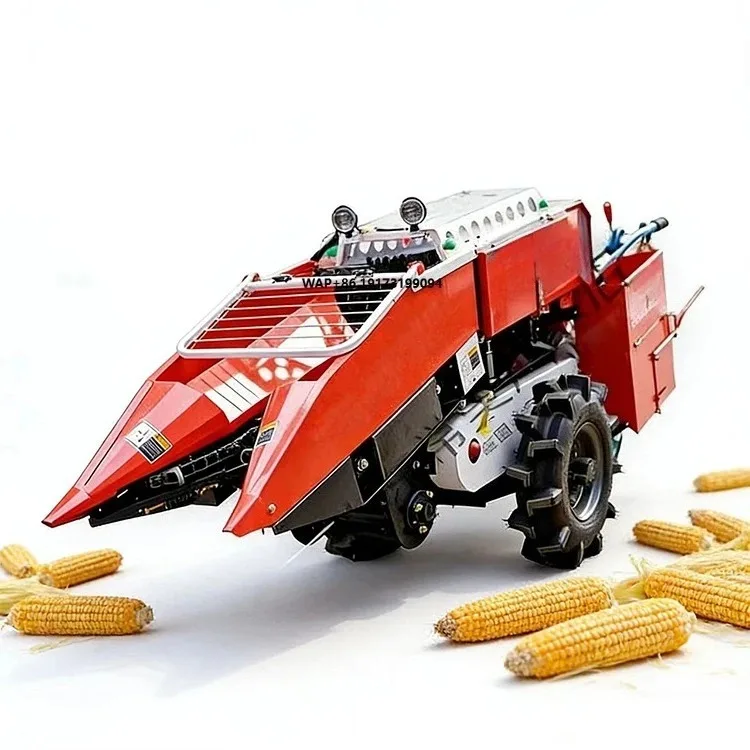 High quality 2WD Corn harvester 25HP Mini Tractor Corn harvesting machine with harvest Peel corn Crush straw