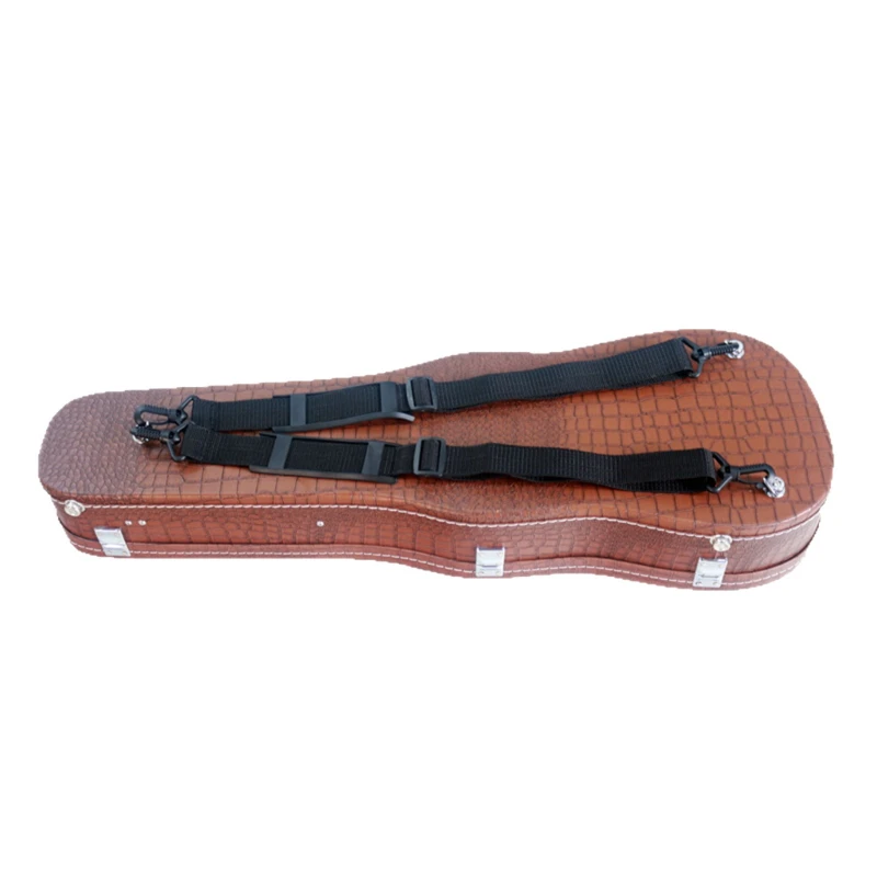 4/4 Violin Case Double Shoulder Leather Violin Box Waterproof Shockproof Box Portable Carrying Violins Instrument Accessories