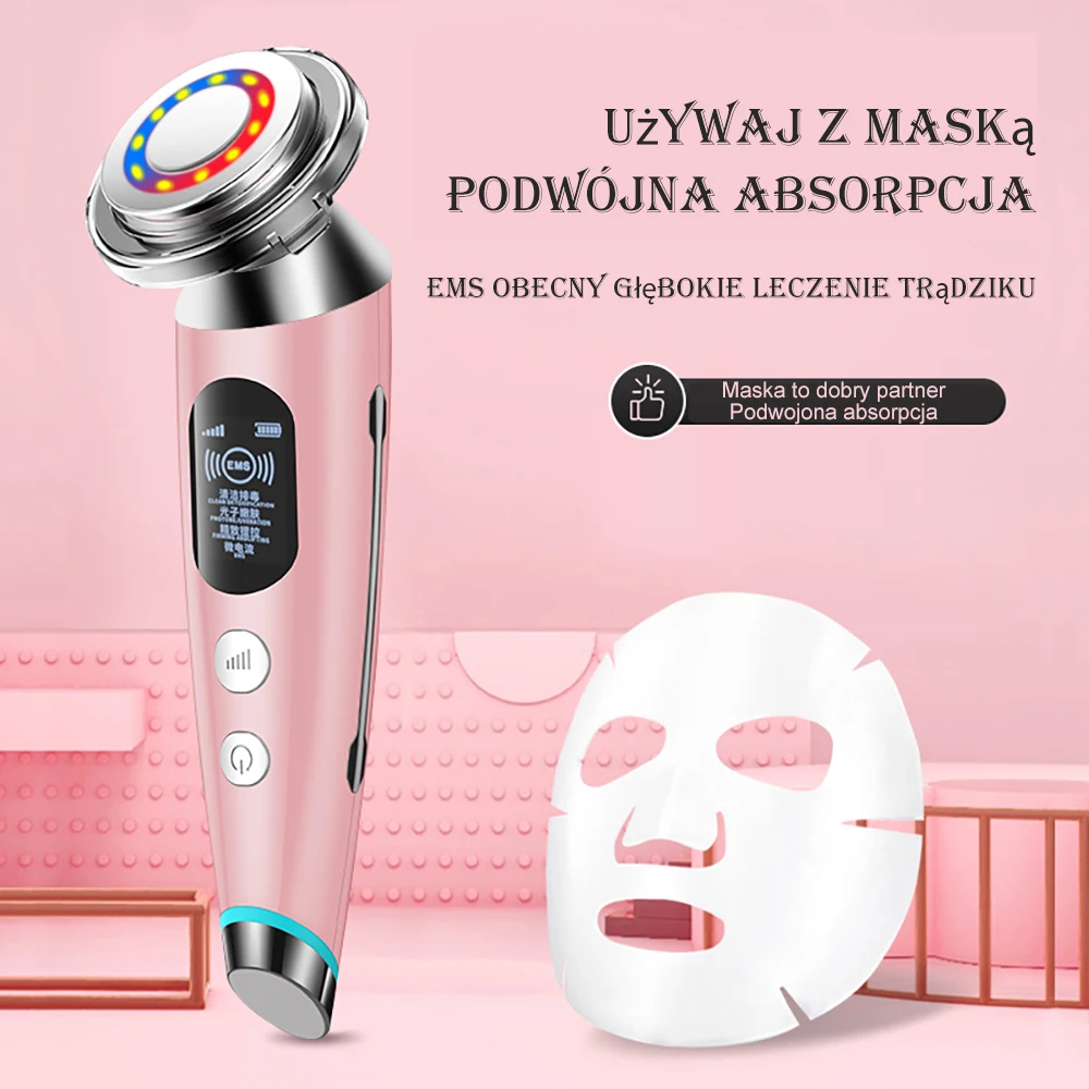 Rf Nâng Sóng Vô Tuyến Mặt Máy Xoa Bóp Các Thiết Bị EMS Microcurrents Nâng Chăm Sóc Da Dán Massage Mặt Làm Đẹp Dụng Cụ Máy